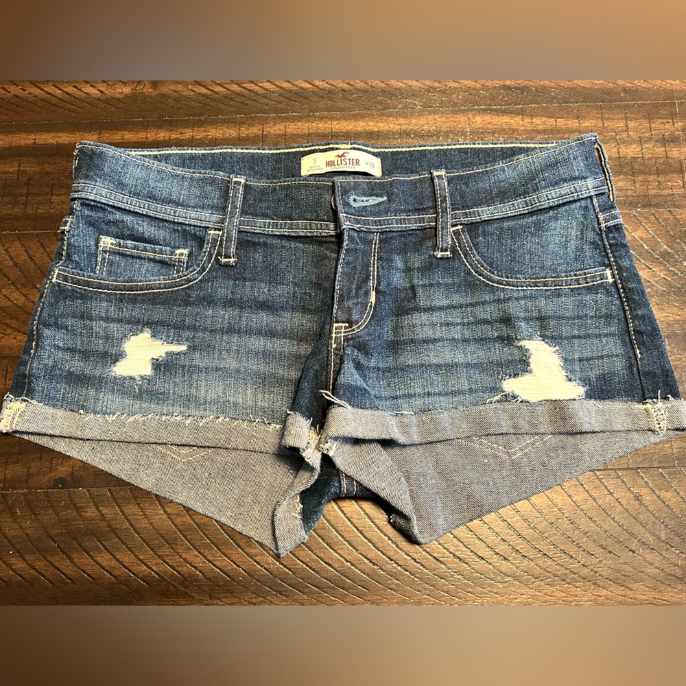 Hollister Distressed Denim Blue Jean Shorts